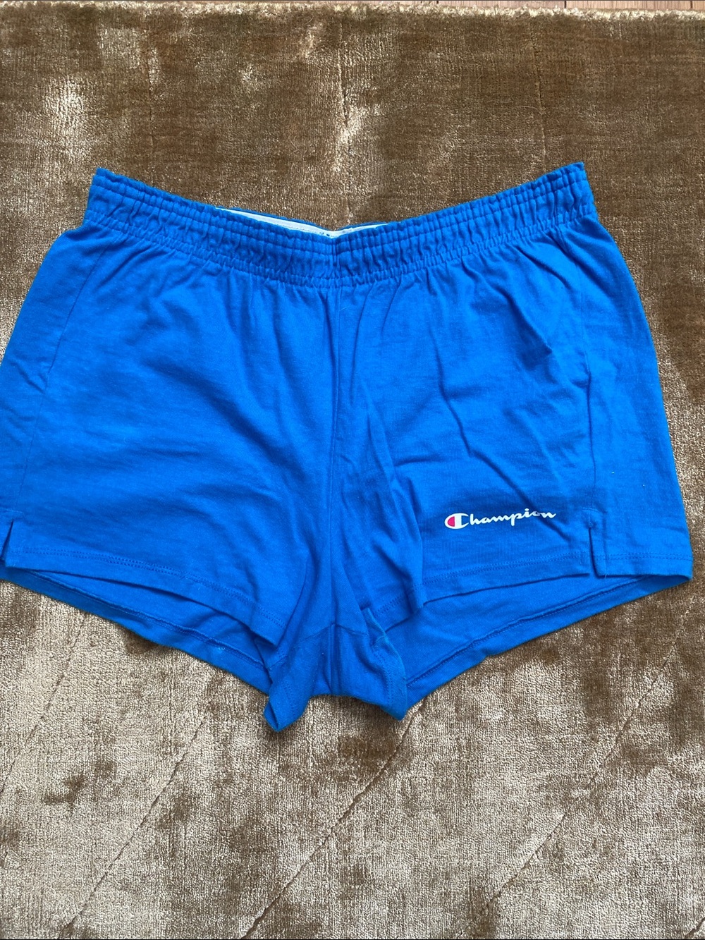 Champion Royal Blue Retro Tennis Shorts with Logo